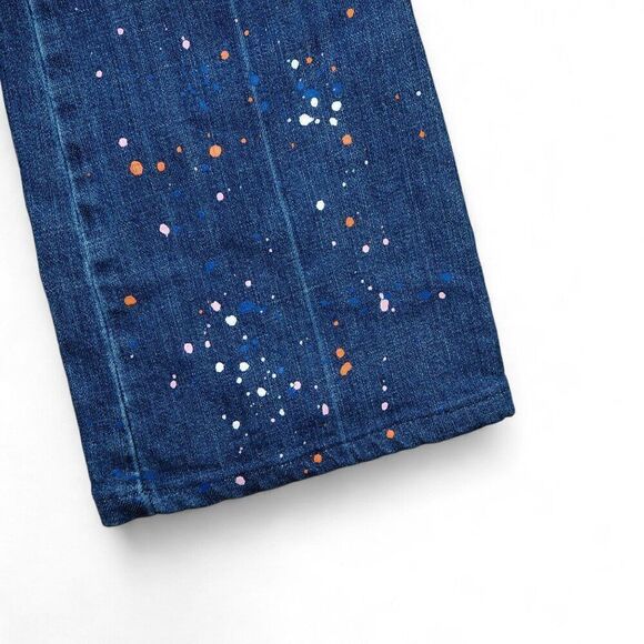 7 For All Mankind Paint Splatter Medium Wash Bootcut Jeans Women's 26 - Picture 10 of 13